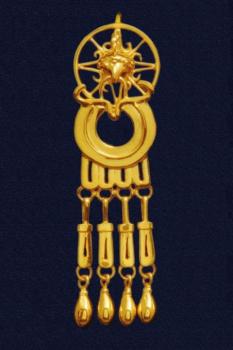 Goldbrosche F509